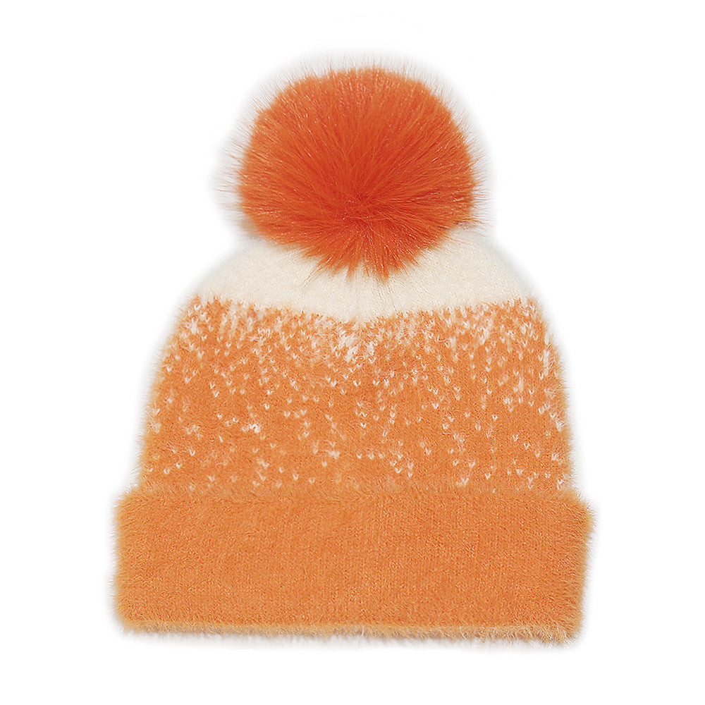 Faux Mink Knit Beanie with Ear Protection Additional Image 6