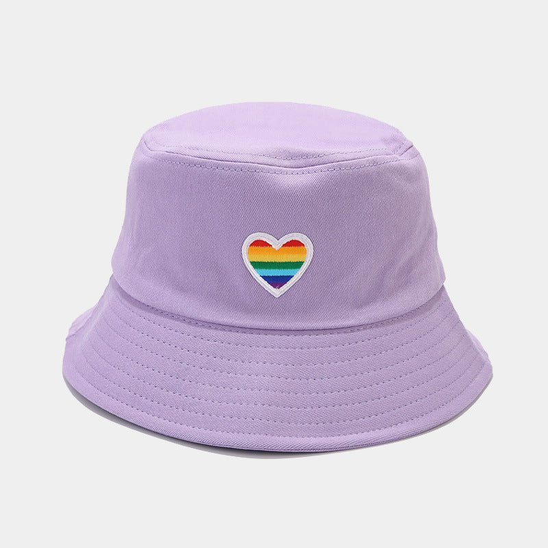 Rainbow Love Cotton Fisherman Hat - Korean Style Additional Image 6