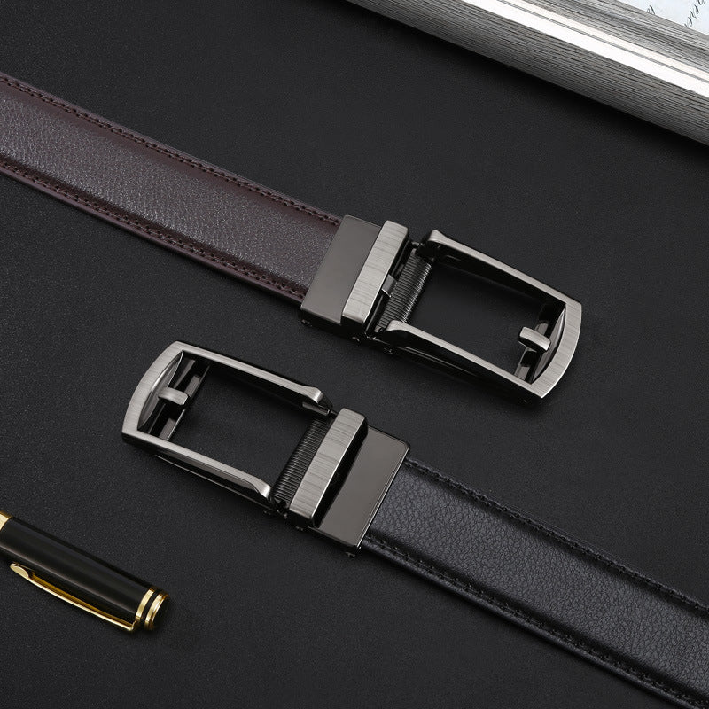 Men's Reversible Leather Belt - Black & Brown Additional Image 6