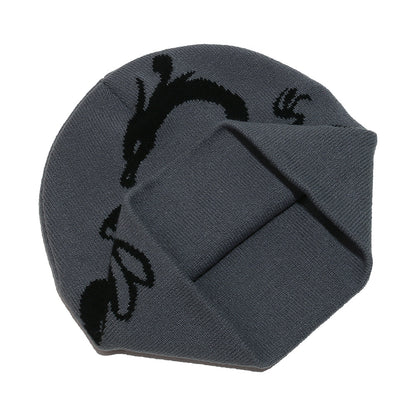 Men's Dragon Knit Beanie: Warm Wool Blend Winter Hat Additional Image 6