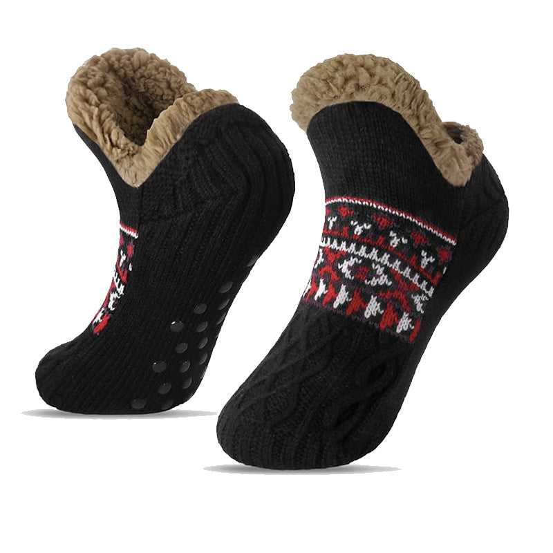 Cozy Fleece-Lined Knit Slipper Socks for Men Additional Image 6