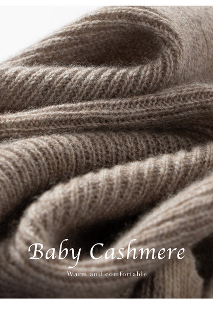 Luxury Cashmere Colorblock Triangle Shawl Additional Image 6