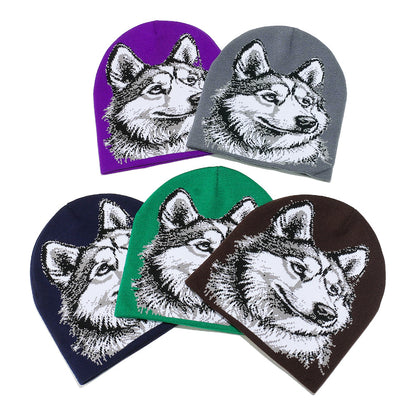 Wolf Knit Beanie: Cozy Fall & Winter Animal Hat Additional Image 6