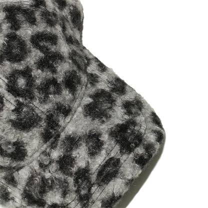 Cute Bear Ear Leopard Print Fuzzy Baseball Cap Additional Image 6