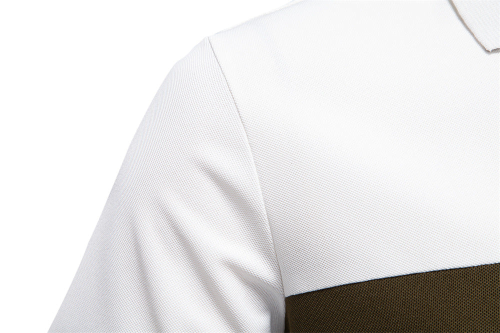 Men's Fawn Embroidered V-Neck Polo Shirt Additional Image 6