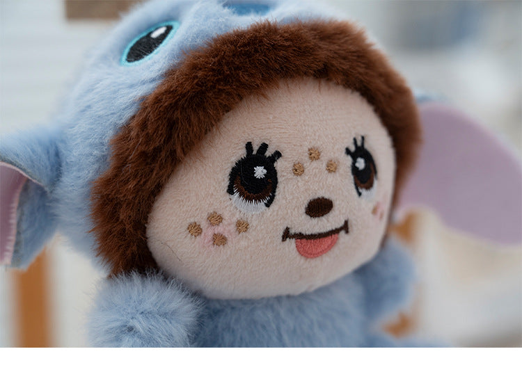 Alien Dog Monchichi Plush Keychain - Cute Bag Charm Additional Image 6