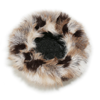 Gradient Faux Fox Fur Bucket Hat - Cozy Winter Warmth Additional Image 6