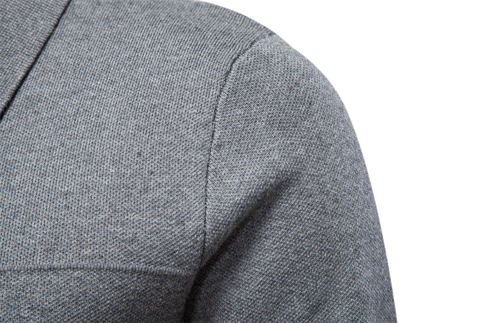 Men's European Fit Zipper Knit Cardigan Additional Image 6