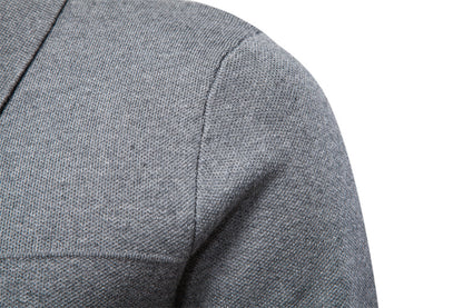 Men's European Fit Zipper Knit Cardigan Additional Image 6