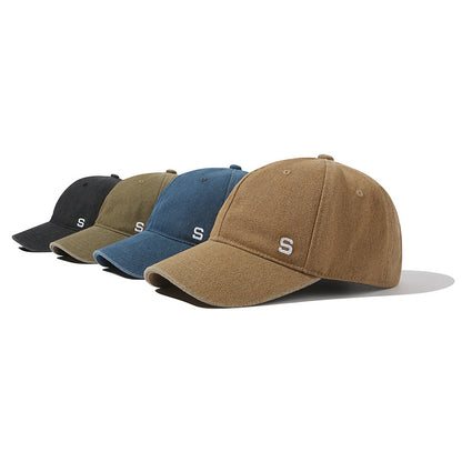 Washed Canvas Baseball Cap - Embroidered Casual Style Additional Image 6