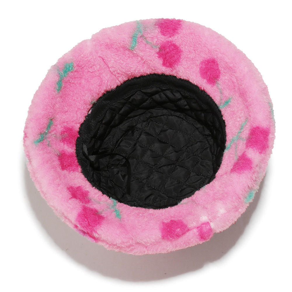 Pink Cherry Fisherman Hat - Cozy Winter Beanie Additional Image 6