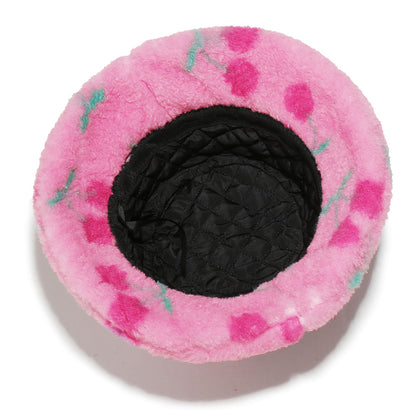 Pink Cherry Fisherman Hat - Cozy Winter Beanie Additional Image 6