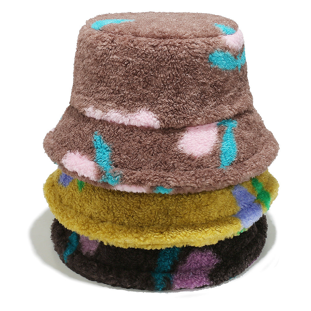 Cozy Floral Fleece Bucket Hat - Winter Warmth Additional Image 6