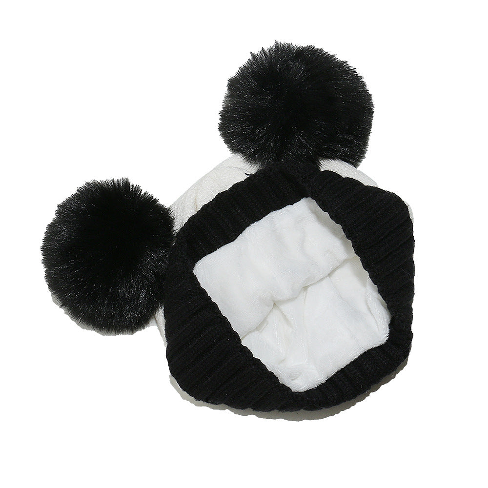 Cute Panda Fleece-Lined Knit Hat for Kids Additional Image 6
