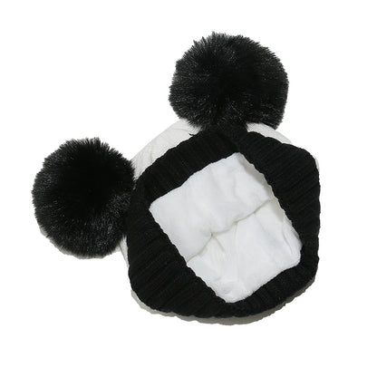 Cute Panda Fleece-Lined Knit Hat for Kids Additional Image 6