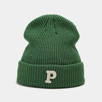 Chunky Knit P Beanie: Cozy & Chic Fall/Winter Hat Additional Image 6