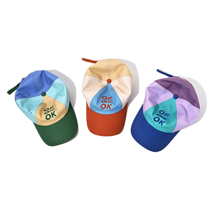 Embroidered Letter Colorblock Baseball Cap Additional Image 6