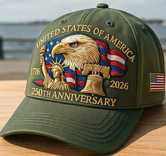 USA 250th Anniversary 3D Logo Baseball Cap Additional Image 6