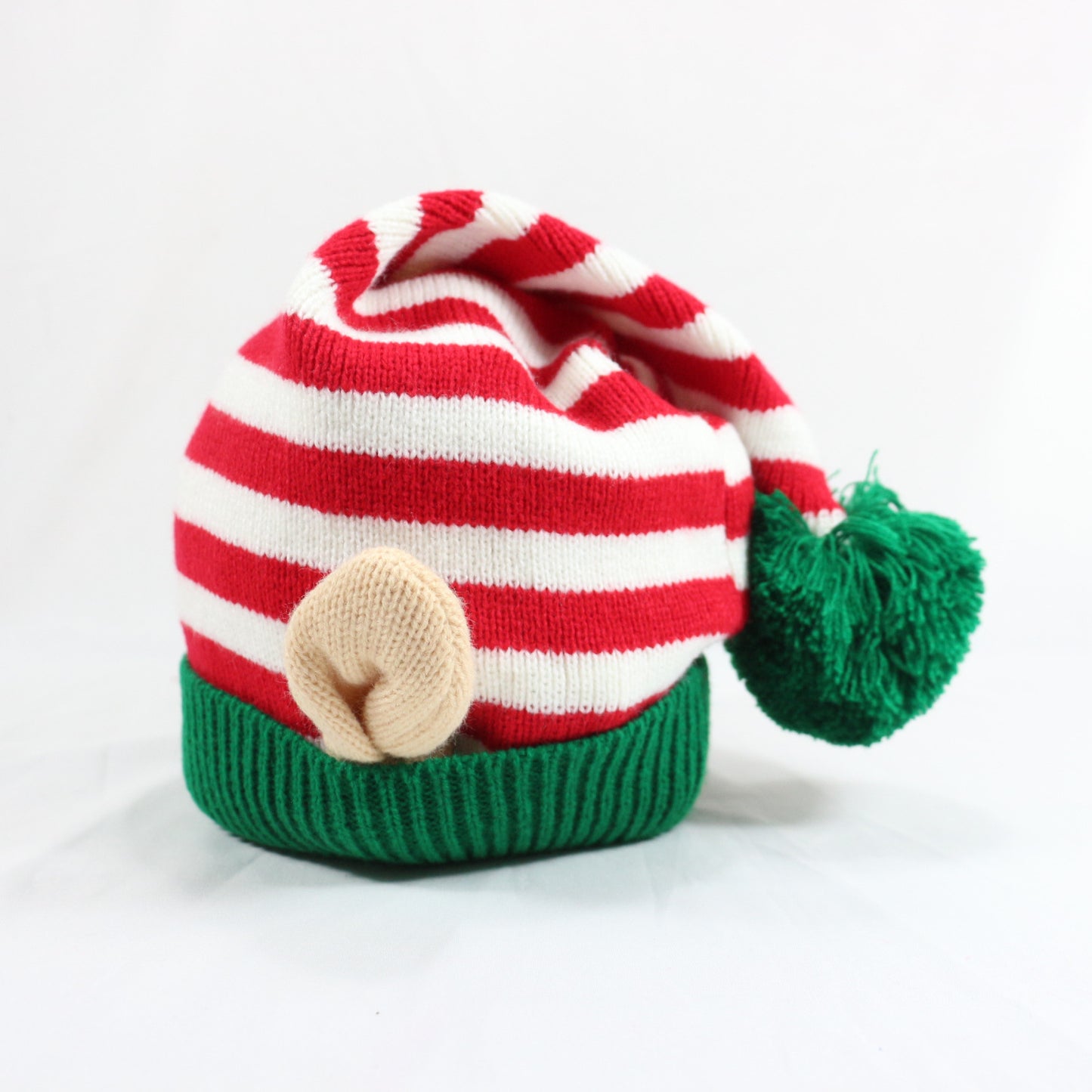 Cozy Striped Santa Hat with Ears & Pom-Pom Additional Image 6