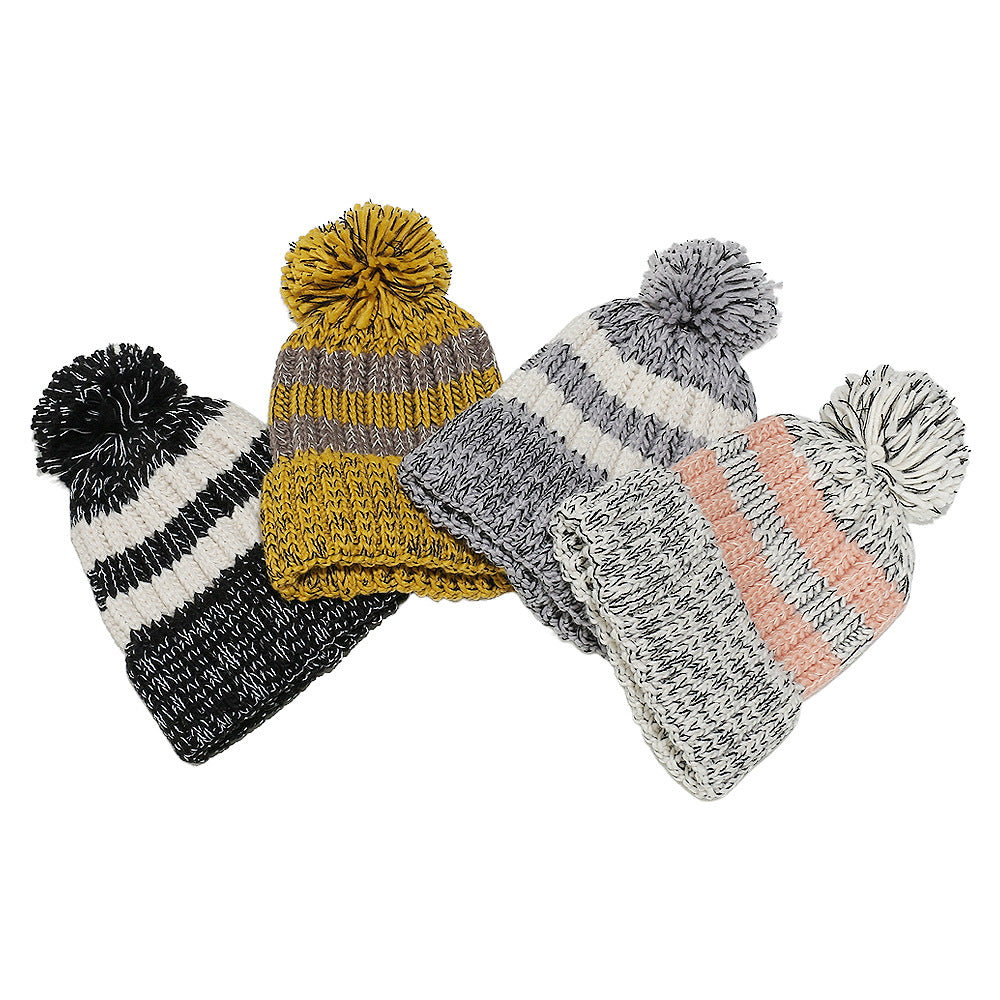 Warm Striped Knit Beanie: Cozy Outdoor Adventure Hat Additional Image 6