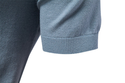 Men's Colorblock Knit Polo Shirt - Summer Casual Additional Image 6