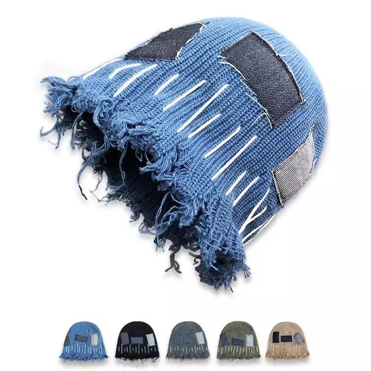 Ripped Wool Knit Beanie - Trendy Winter Hat for Men & Women Additional Image 6
