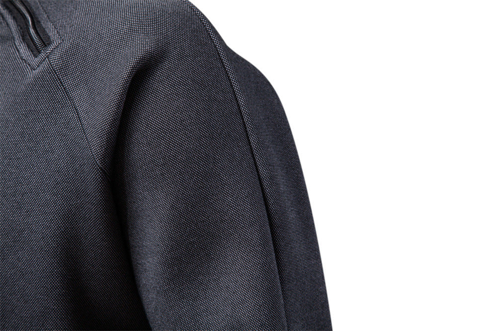 Men's Fleece-Lined Asymmetrical Zip Jacket Additional Image 6