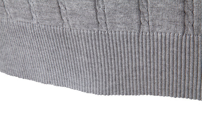 Men's V-Neck Cable Knit Vest: Smart Business Casual Additional Image 6