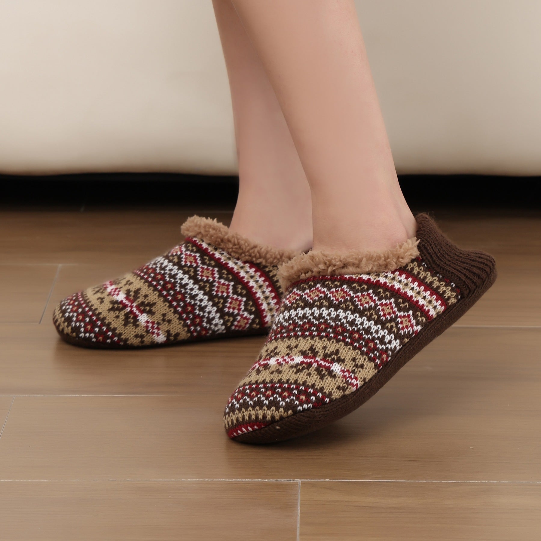 Cozy Sherpa Slipper Socks - Warm & Non-Slip Additional Image 6
