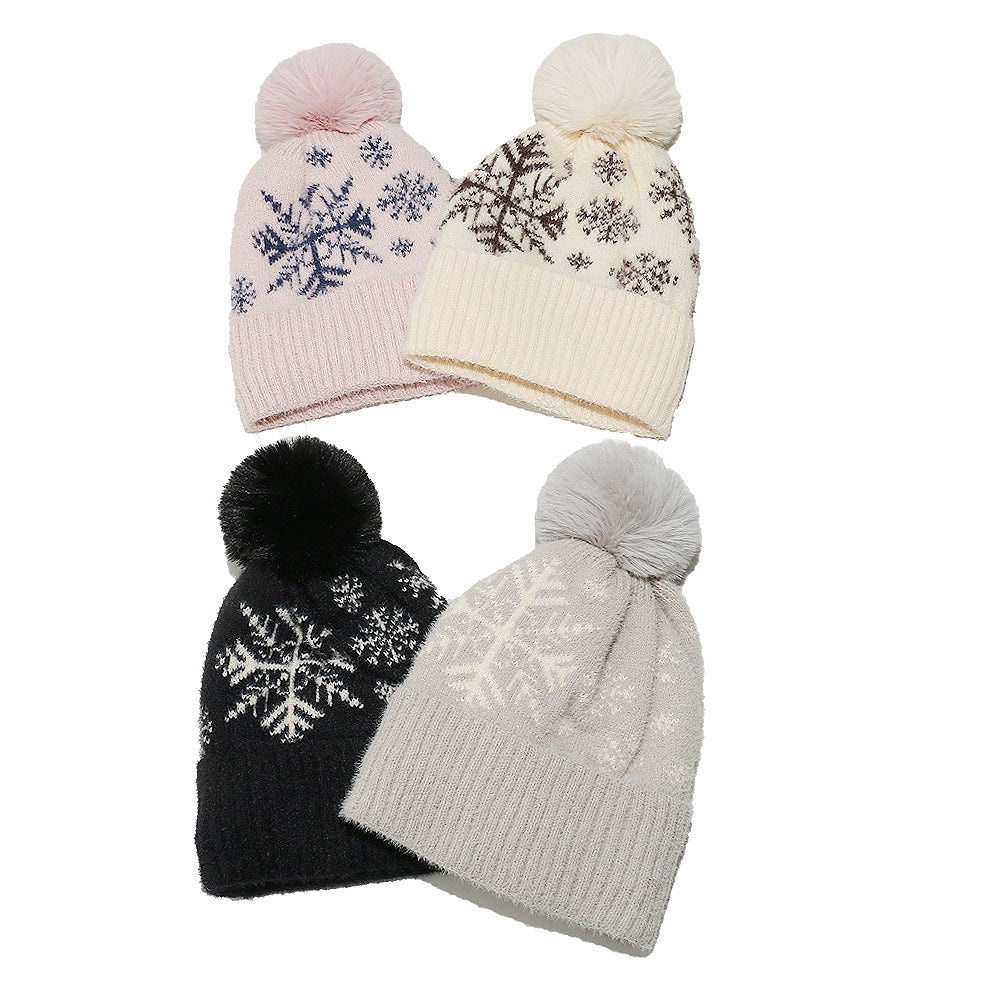 Cozy Snowflake Fleece-Lined Beanie for Women Additional Image 6