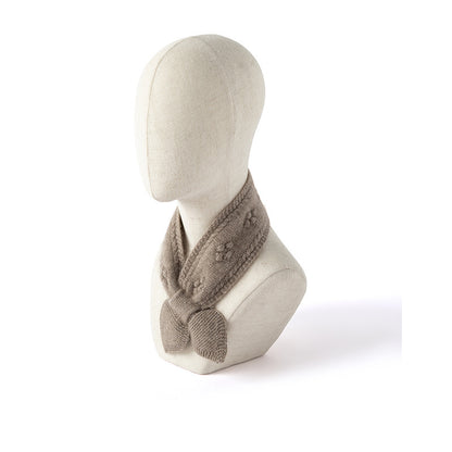 100% Cashmere Crocheted Bow Scarf Additional Image 6