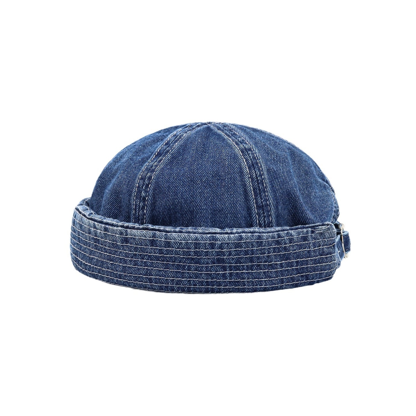 Washed Denim Sailor Hat - Retro Streetwear Style Additional Image 6