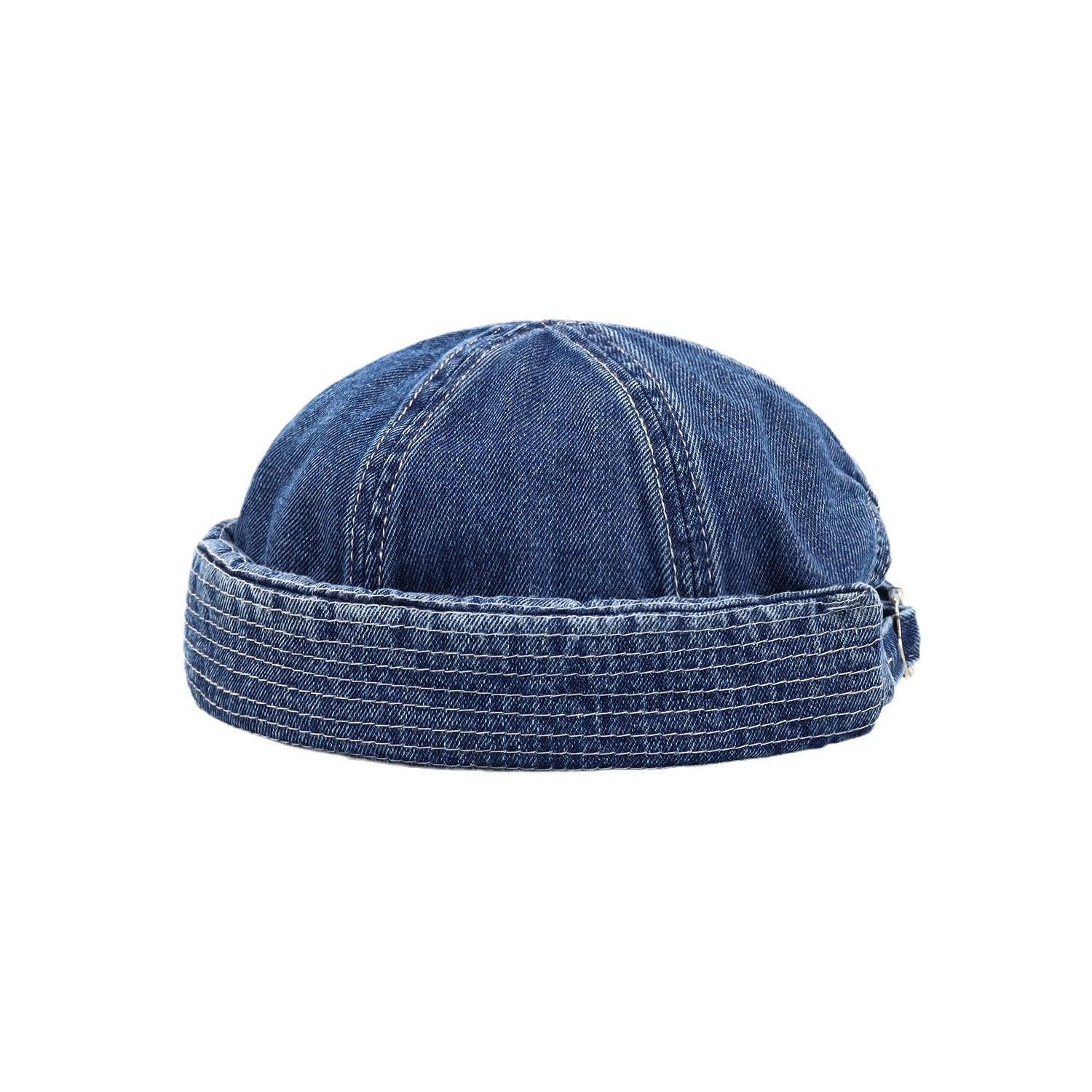 Washed Denim Sailor Hat - Retro Streetwear Style Additional Image 6