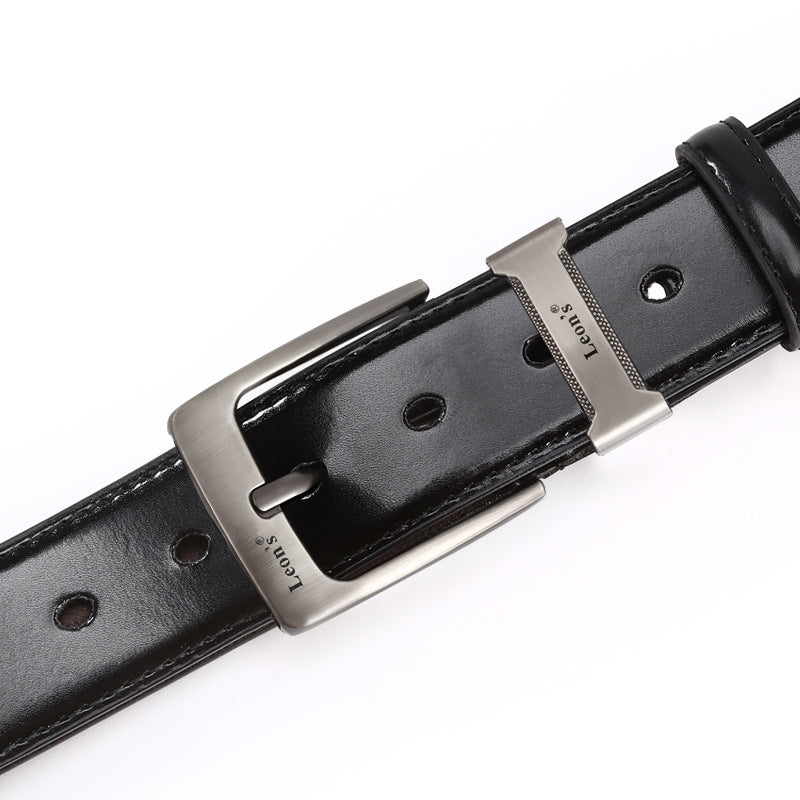 Genuine Leather Belt: Classic Pin Buckle Casual Style Additional Image 7