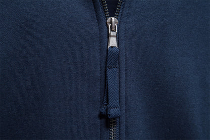 Men's Contrast Zip Stand Collar Sweater Additional Image 7