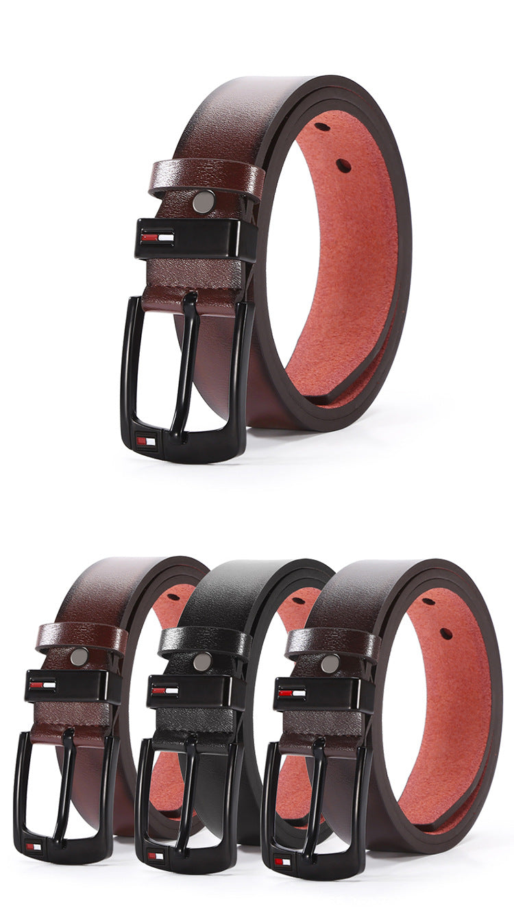 Men's Genuine Leather Belt: Alloy Buckle, Smart Casual Additional Image 7