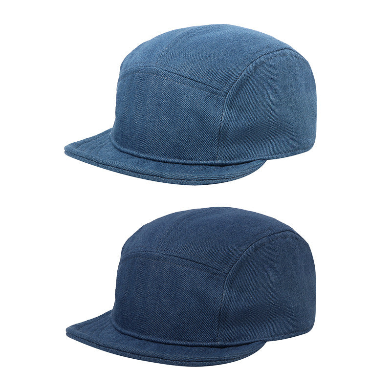 Retro Washed Denim Baseball Cap - Short Brim Additional Image 7