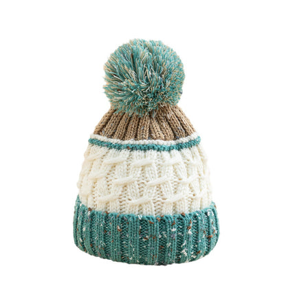 Cozy Mixed Color Knit Beanie with Pom Additional Image 7