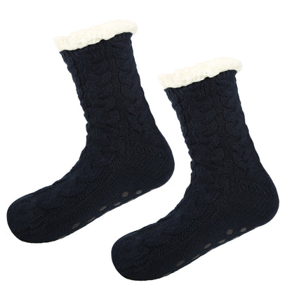 Cozy Fleece-Lined Grip Socks for Winter Comfort Additional Image 7