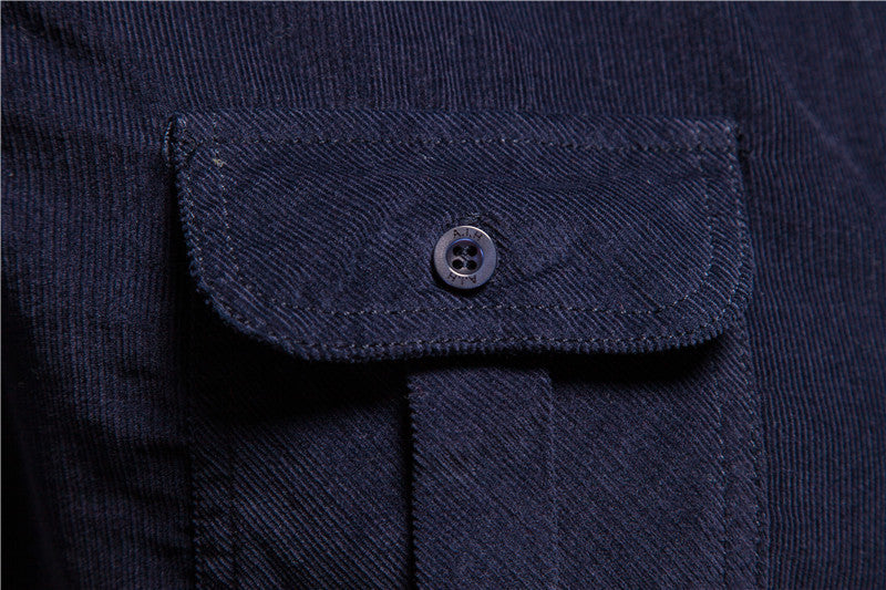 Men's Corduroy Shirt: Autumn Comfort & Business Casual Style Additional Image 7