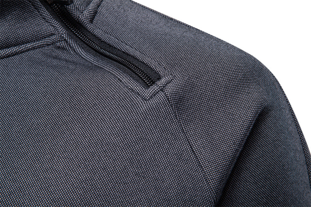 Men's Fleece-Lined Asymmetrical Zip Jacket Additional Image 7