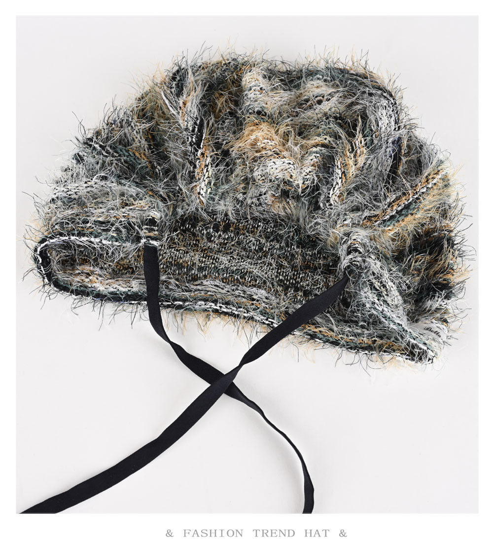 Tie-Back Plush Knit Hat - Cozy & Chic Winter Style Additional Image 7