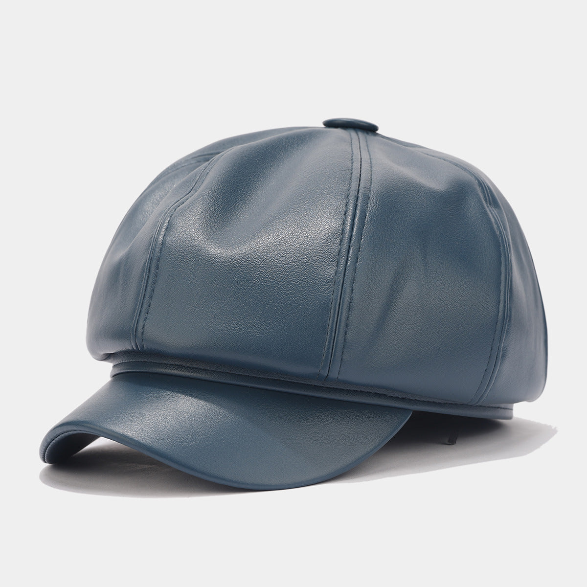 Retro PU Leather Octagonal Cap - Chic British Style Additional Image 7