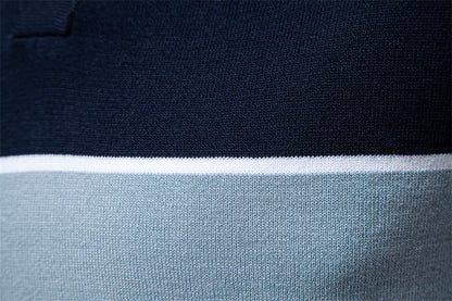 Men's Colorblock Knit Polo Shirt - Summer Casual Additional Image 7