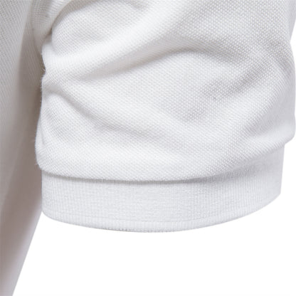 Embroidered Deer Lapel Polo Shirt - Premium Cotton Additional Image 7