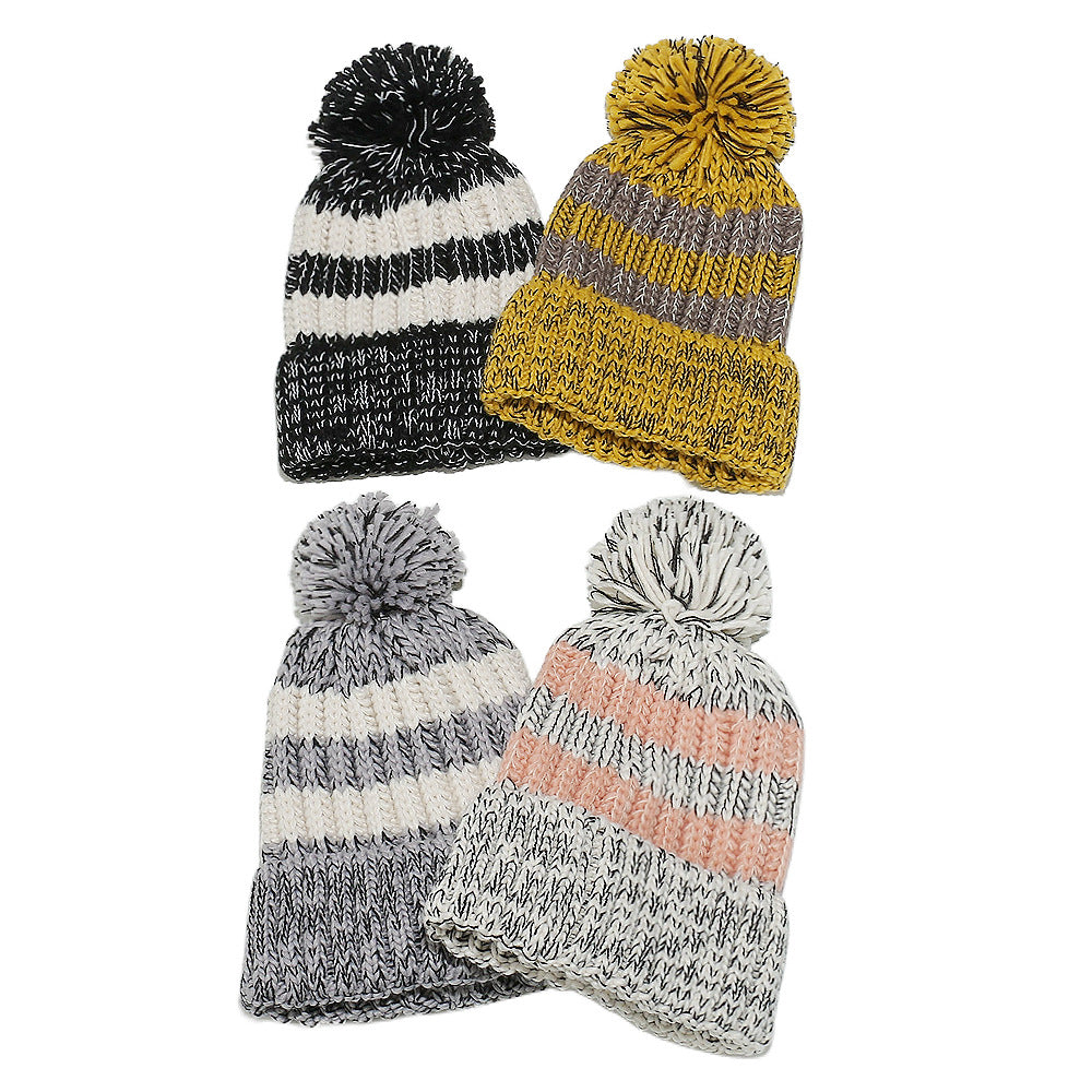 Warm Striped Knit Beanie: Cozy Outdoor Adventure Hat Additional Image 7