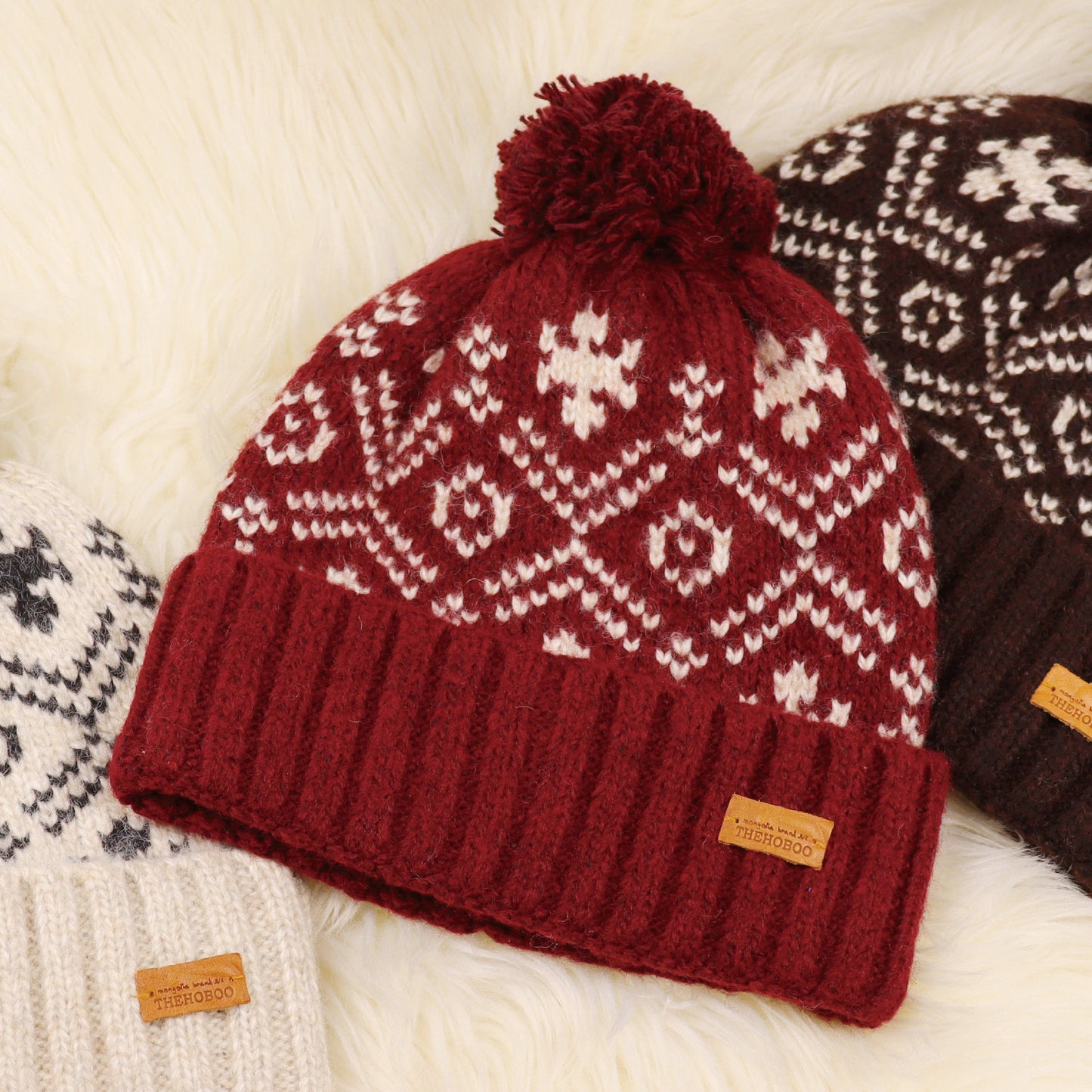 Cozy Korean Red Wool Hat: Ear Protection & Winter Warmth Additional Image 7