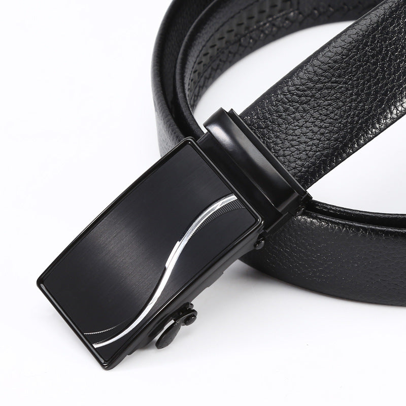 Men's Automatic Leather Belt: Business & Casual Style Additional Image 7