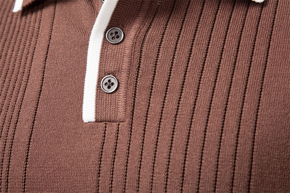 Men's Premium Half-Zip Knit Polo Sweater Additional Image 7