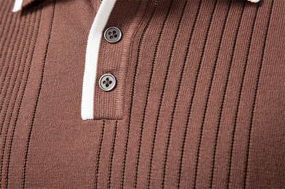 Men's Premium Half-Zip Knit Polo Sweater Additional Image 7